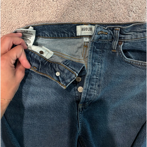 Agolde Riley High Rise Crop, Frequency, 26 - Picture 4 of 7